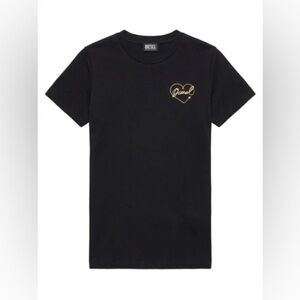 NWT Diesel Black Tee with Gold Logo